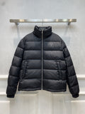 Prada Black Quilted Logo Puffer Jacket
