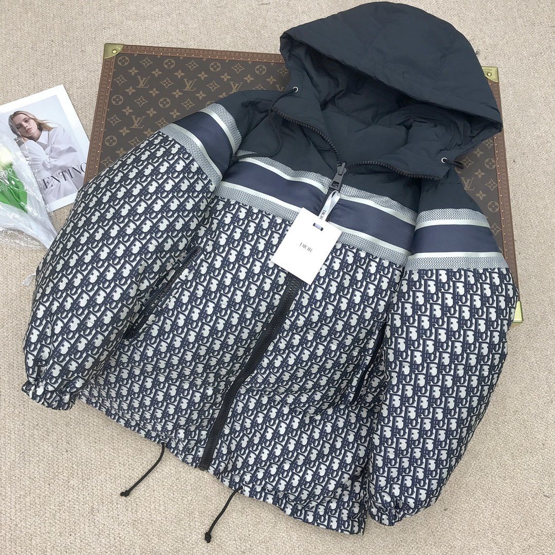 Dior Reversible Hooded Monogram Puffer Jacket