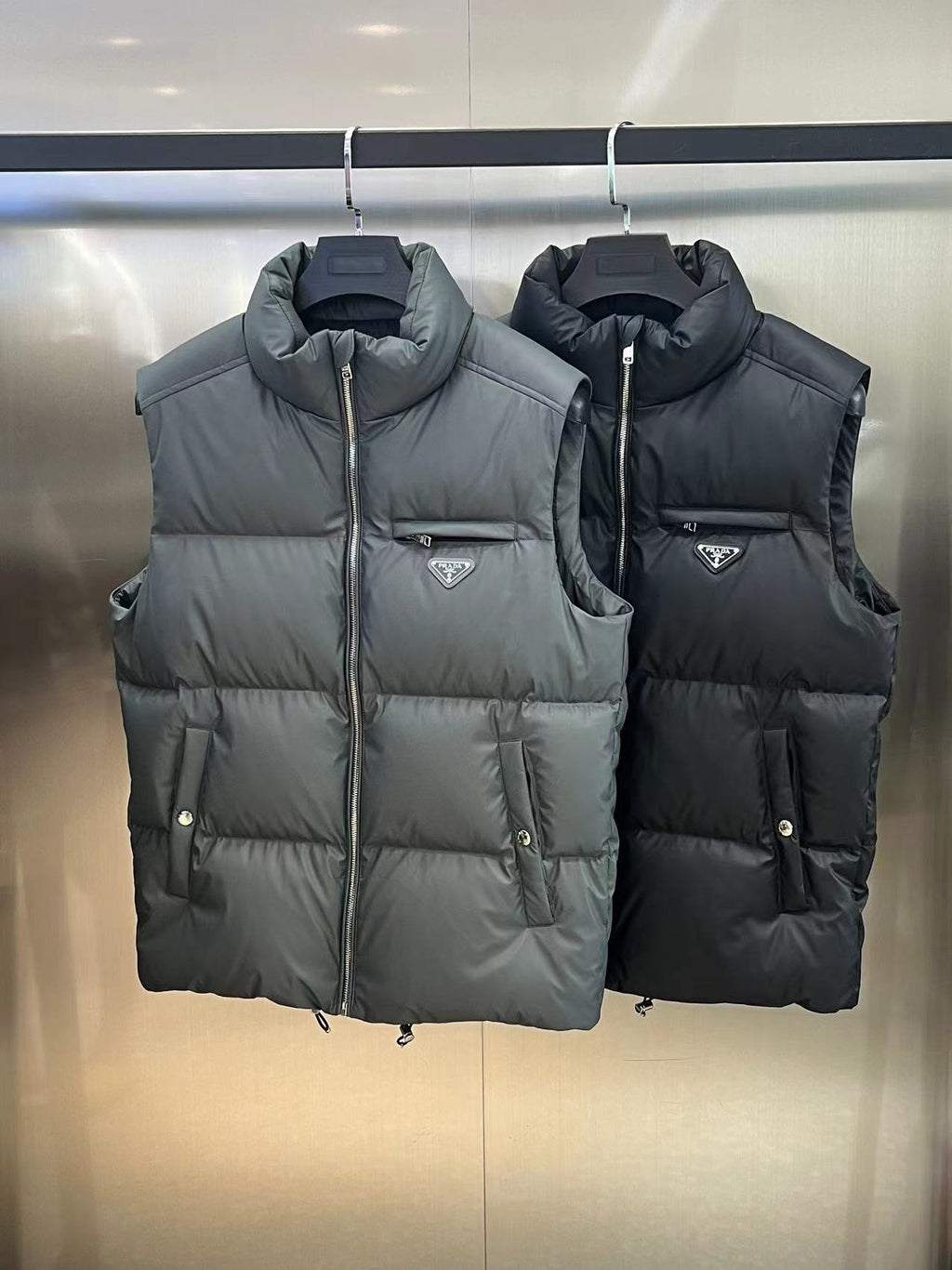 Prada Triangle Badge Padded Vest