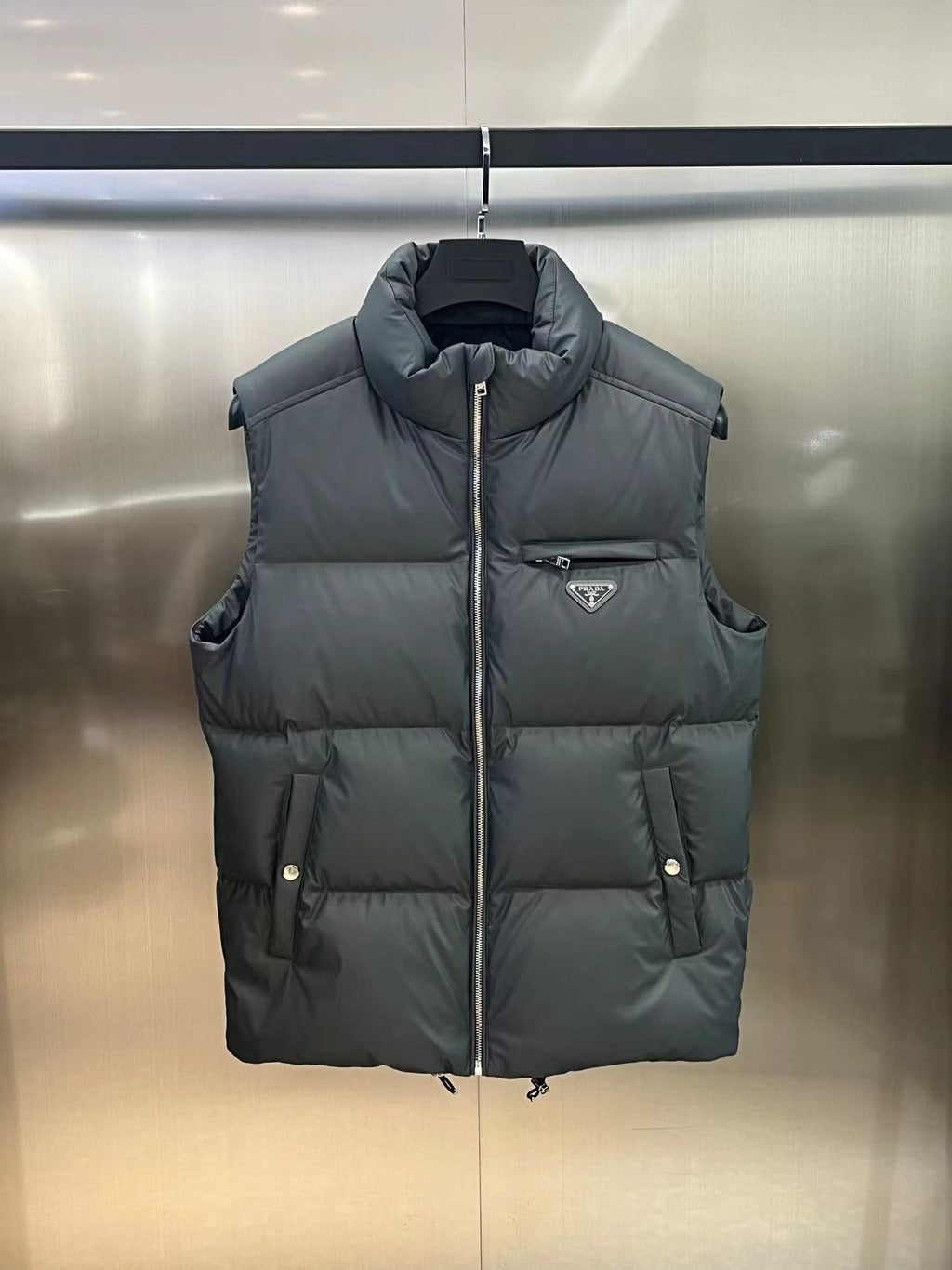 Prada Triangle Badge Padded Vest