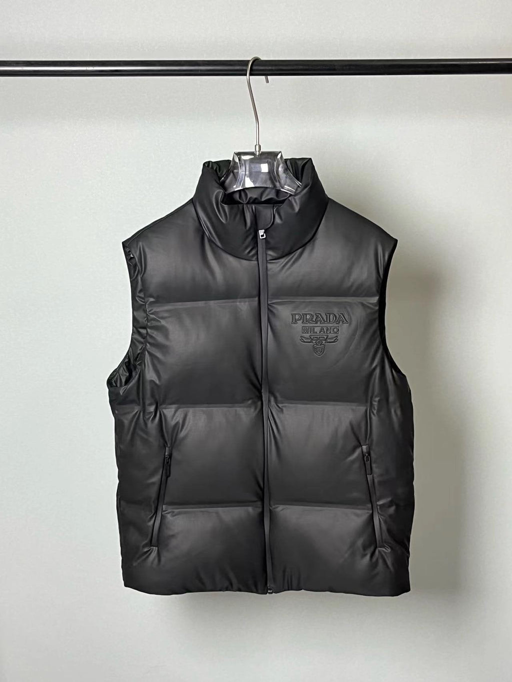 Prada Black Quilted Padded Vest