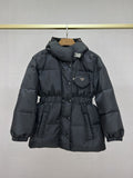 Prada Hooded Gathered-Waist Puffer Jacket