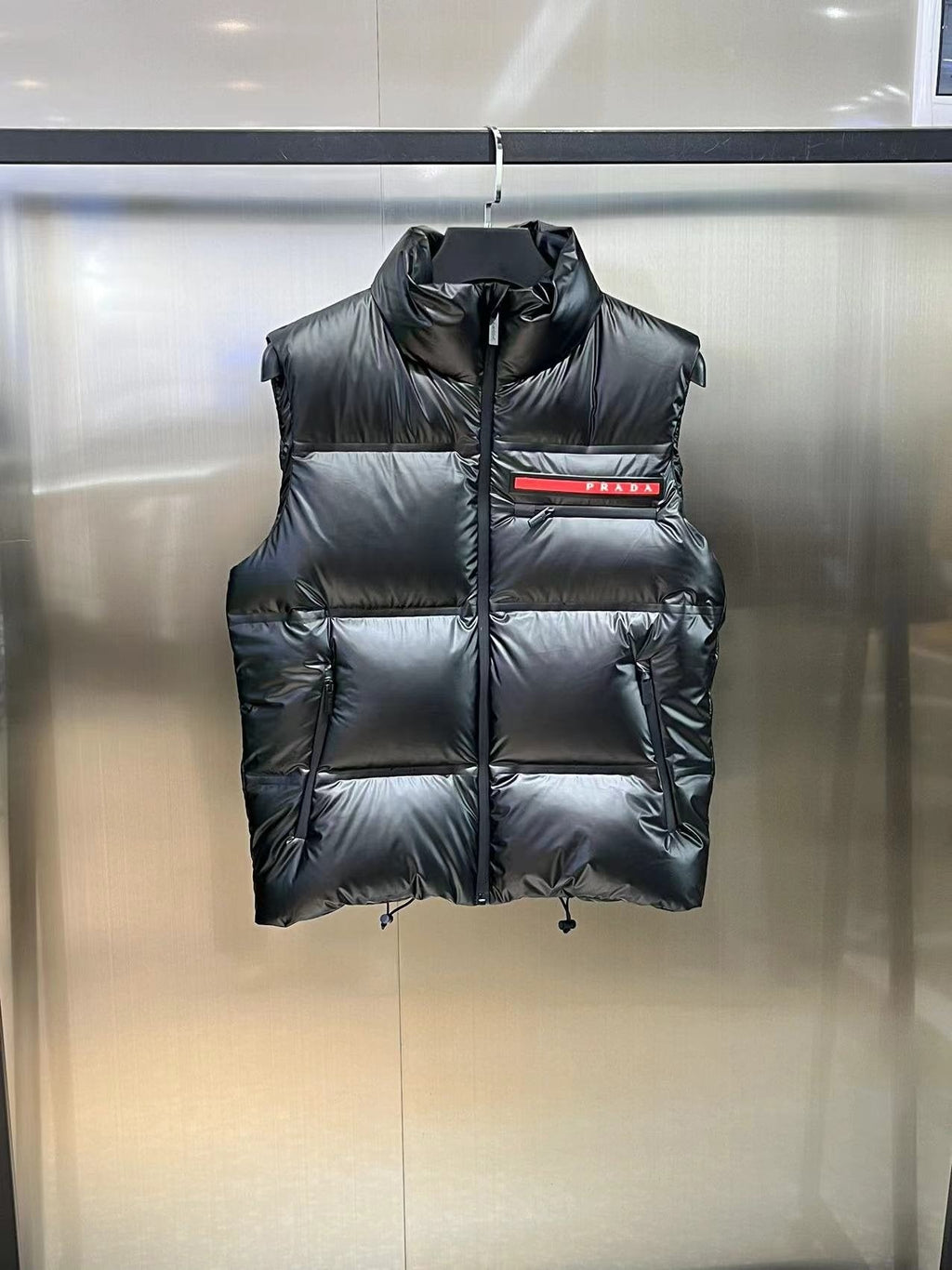 Prada Black Quilted Down Vest