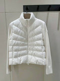 Moncler Quilted Knit Sleeve Down Jacket