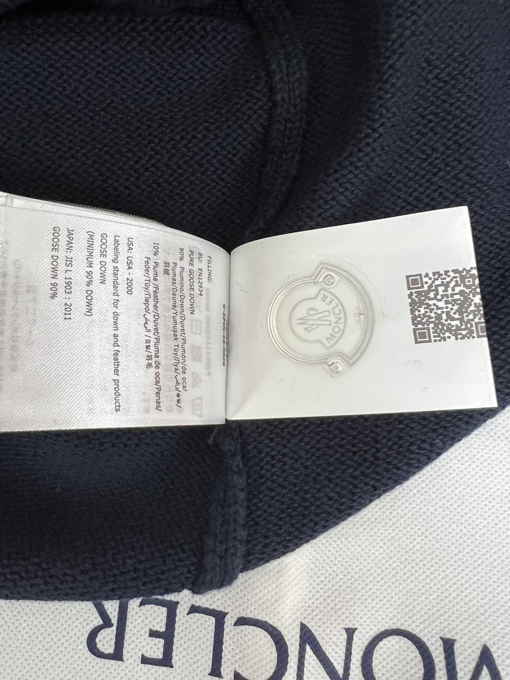 Moncler Navy Chest Monogram Knit Sweater