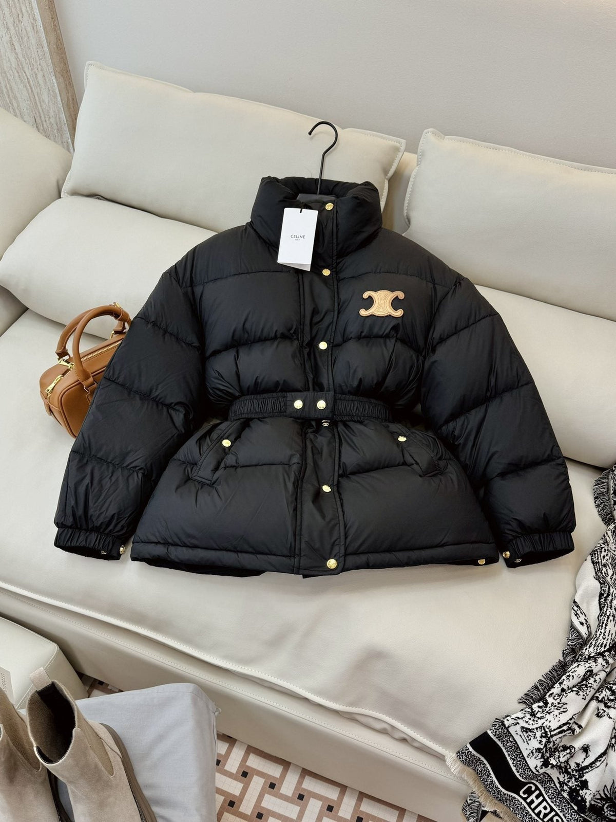 Celine Belted Puffer Coat