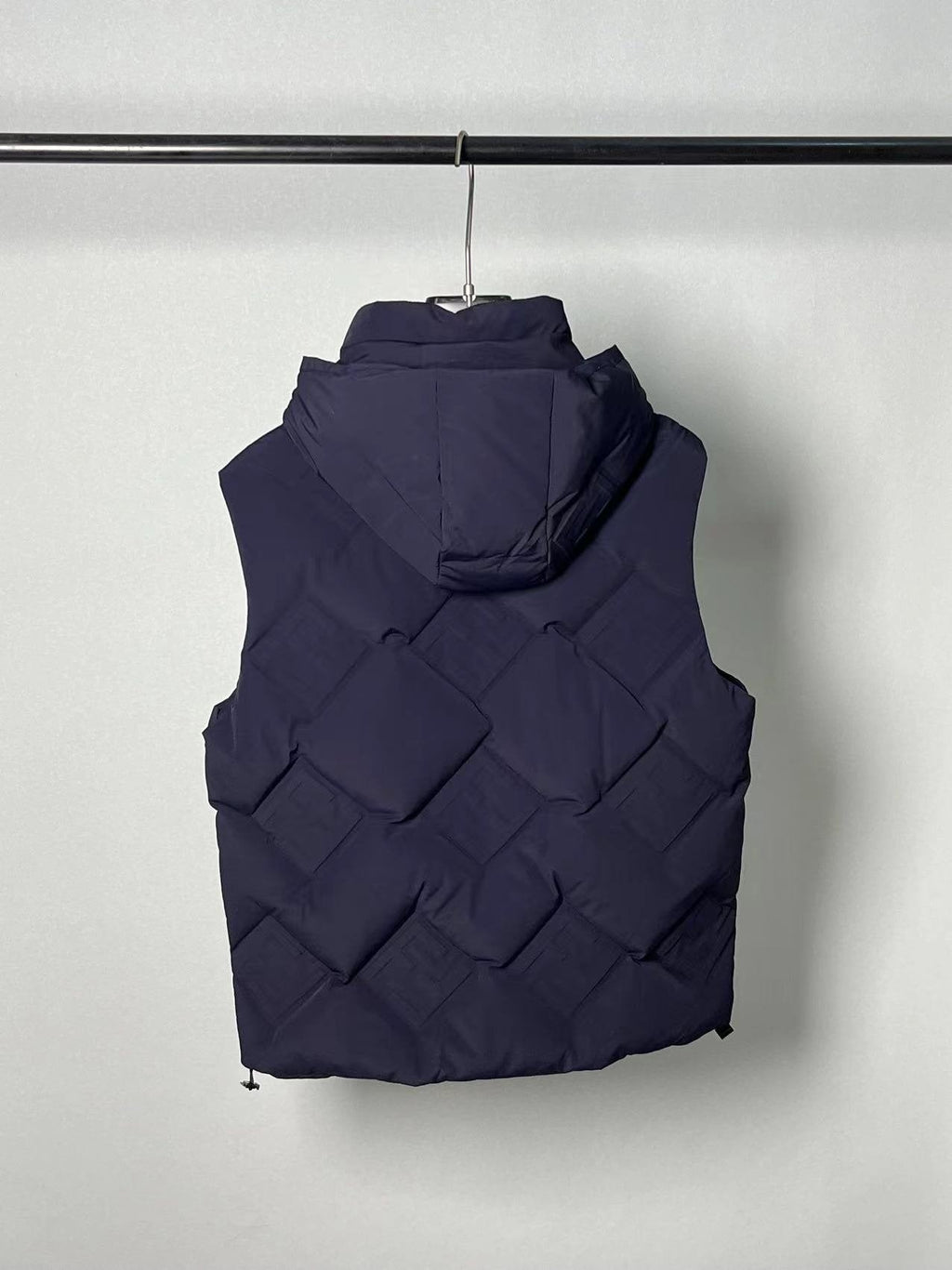 Fendi Geometric-Quilted Hooded Down Vest