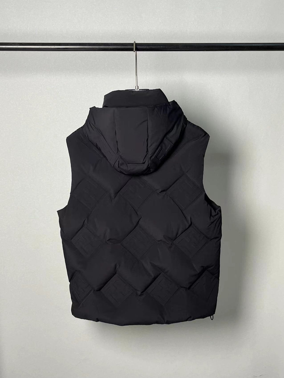 Fendi Geometric-Quilted Hooded Down Vest