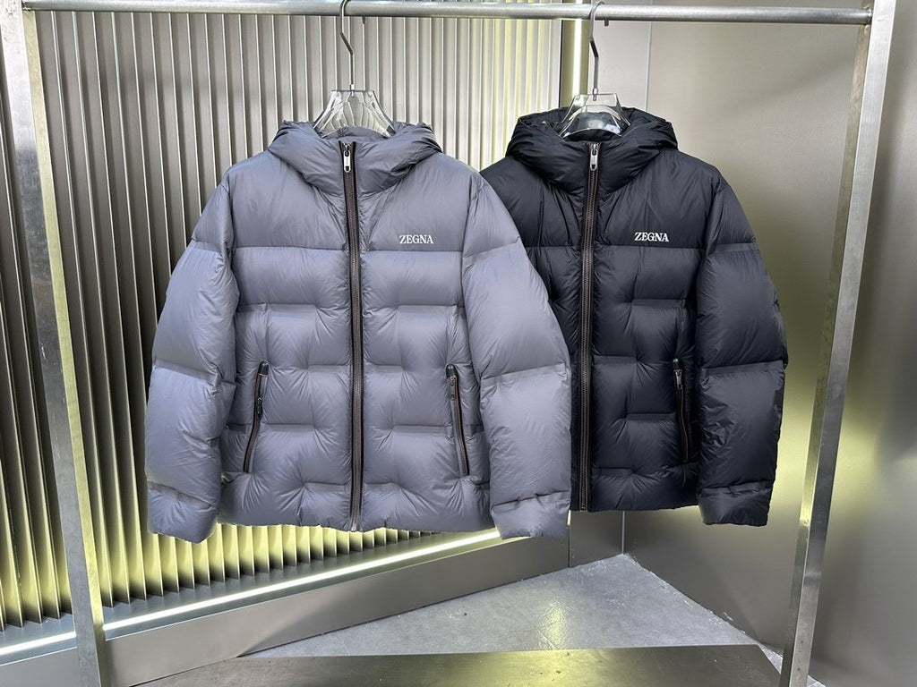 Zegna Hooded Quilted Puffer Coat