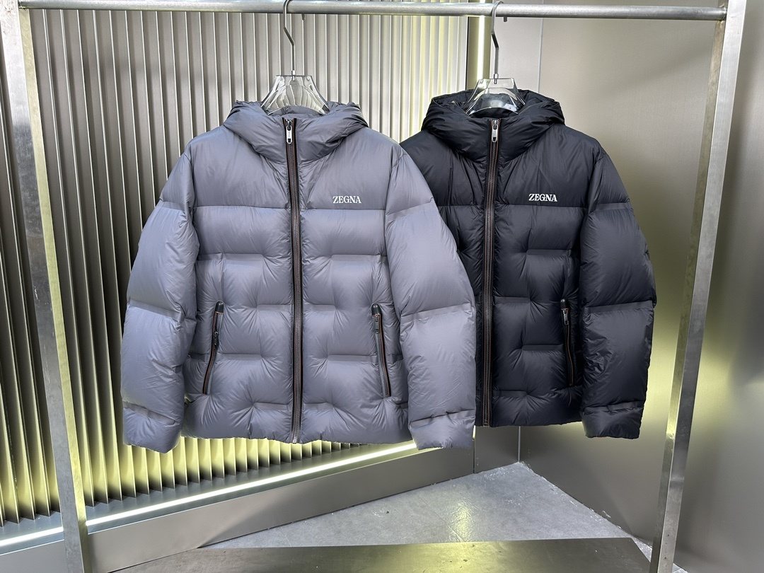 Zegna Hooded Quilted Puffer Coat
