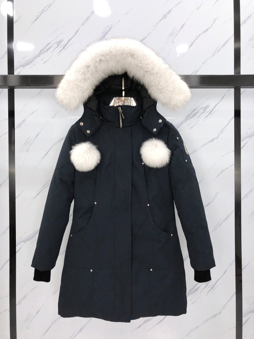 Moose Knuckles Women's Long Hooded Puffer Jacket