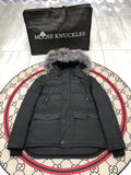 Moose Knuckles Men's Fur-Trim Hooded Puffer Jacket