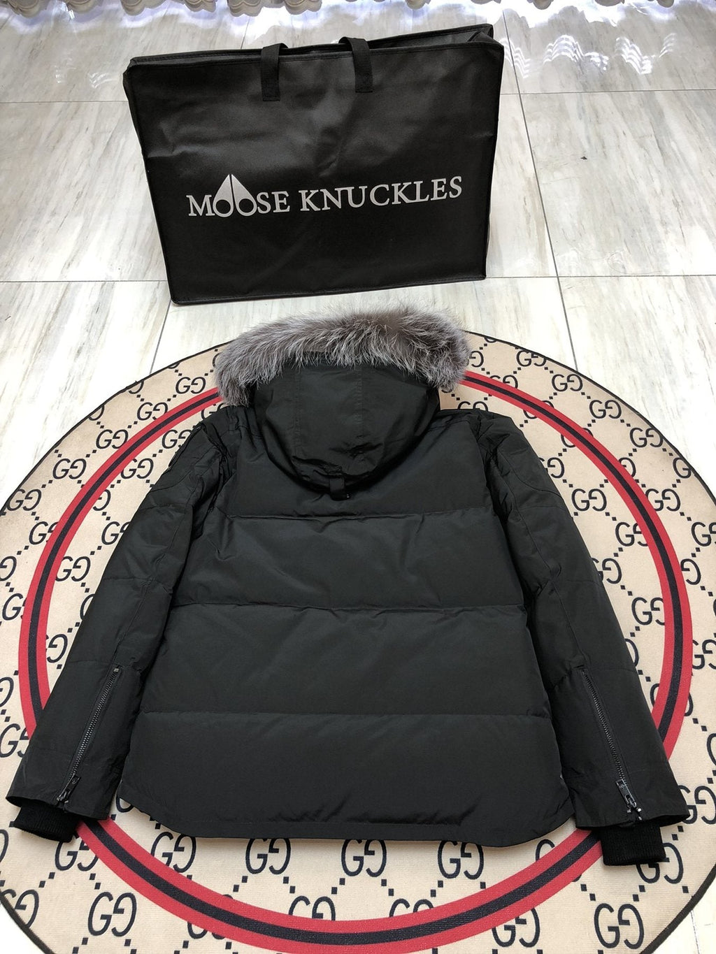 Moose Knuckles Men's Fur-Trim Hooded Puffer Jacket
