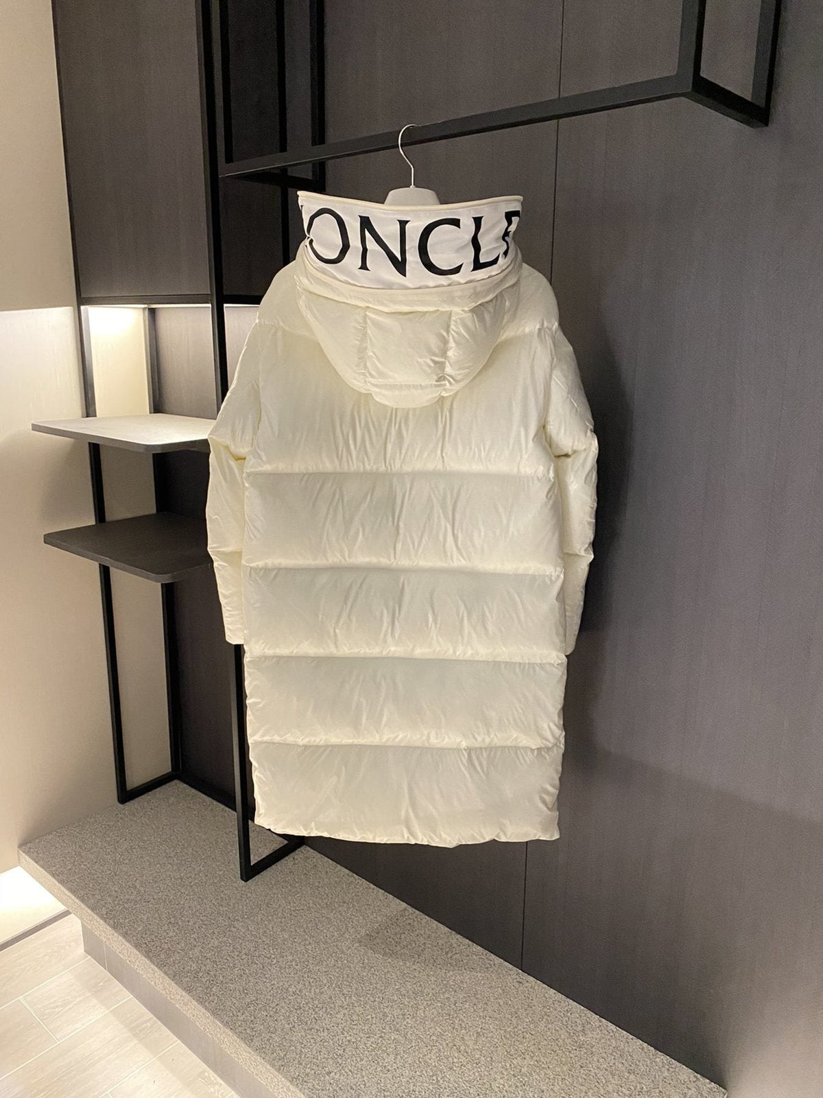 Moncler Hooded Quilted Long Down Coat