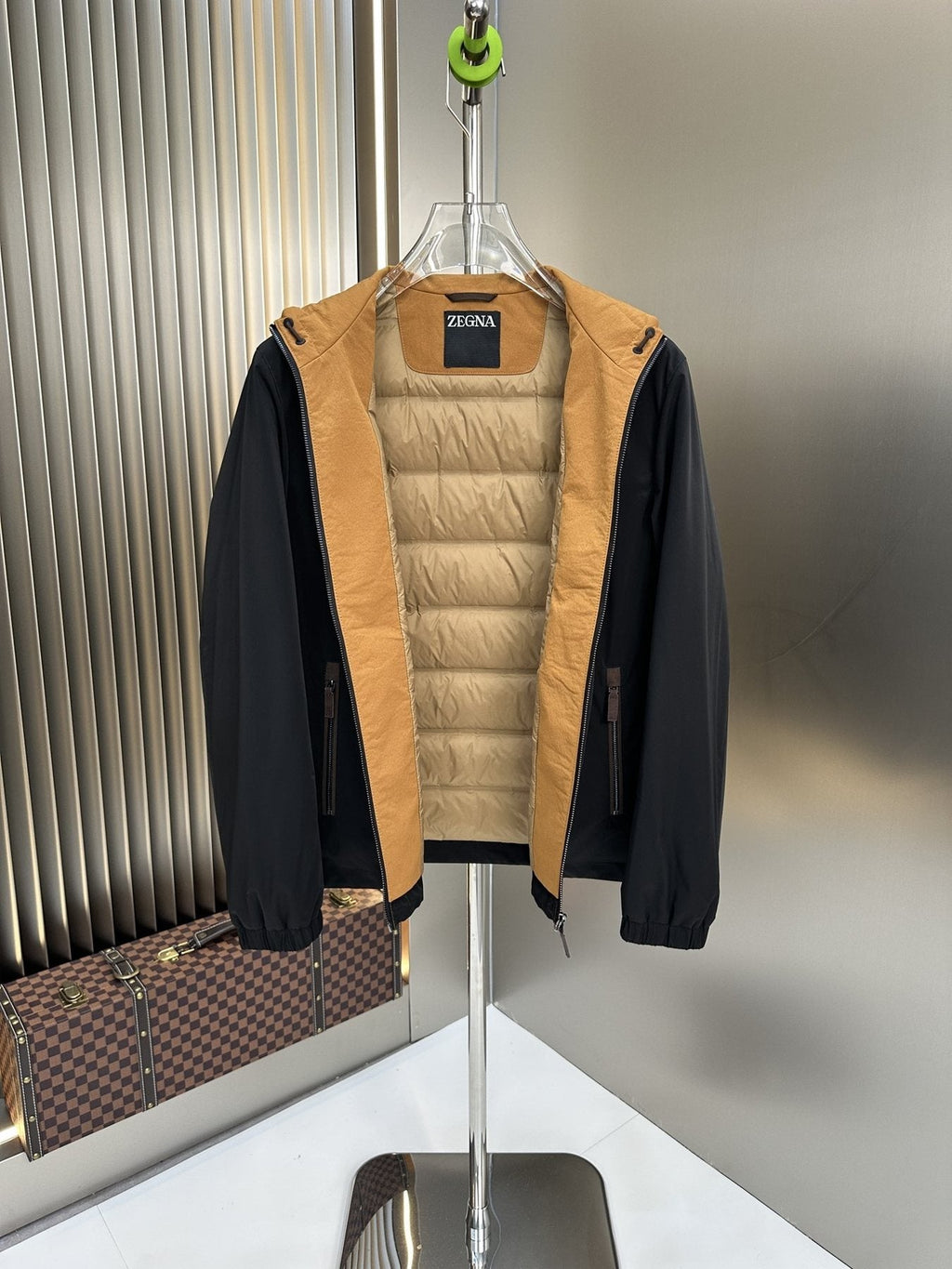 Zegna Reversible Stand-Collar Coat