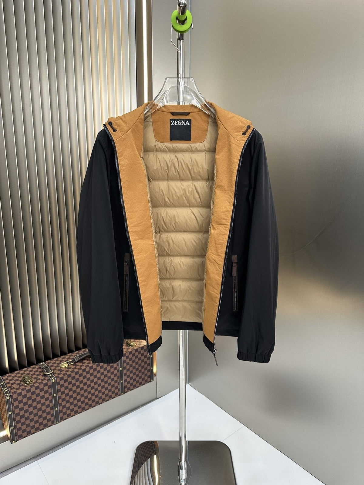 Zegna Reversible Stand-Collar Coat