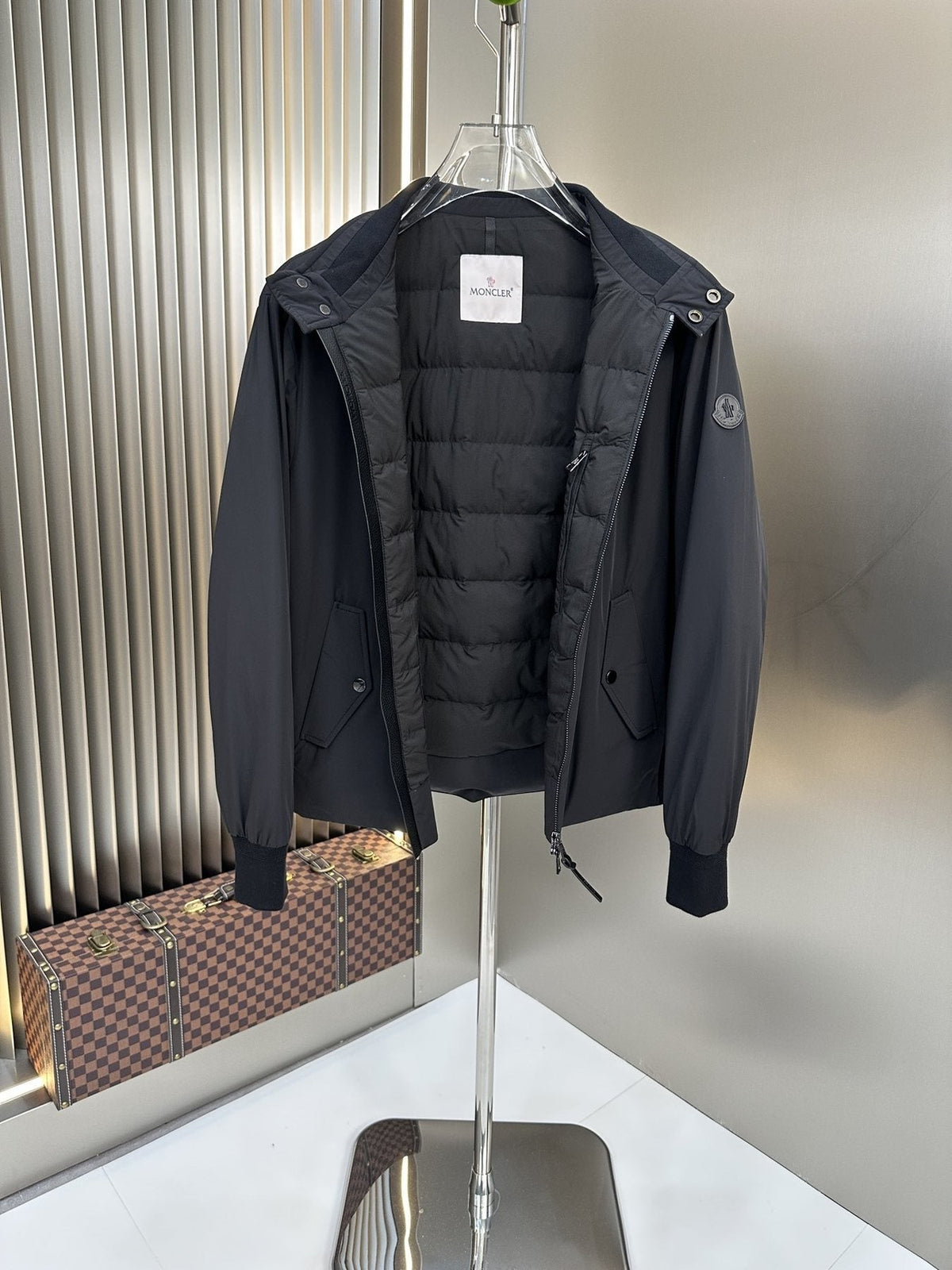Moncler Padded Stand Collar Coat