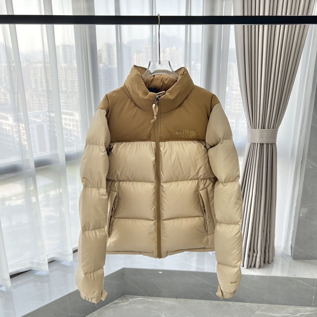 The North Face Color-Block Logo Puffer Jacket