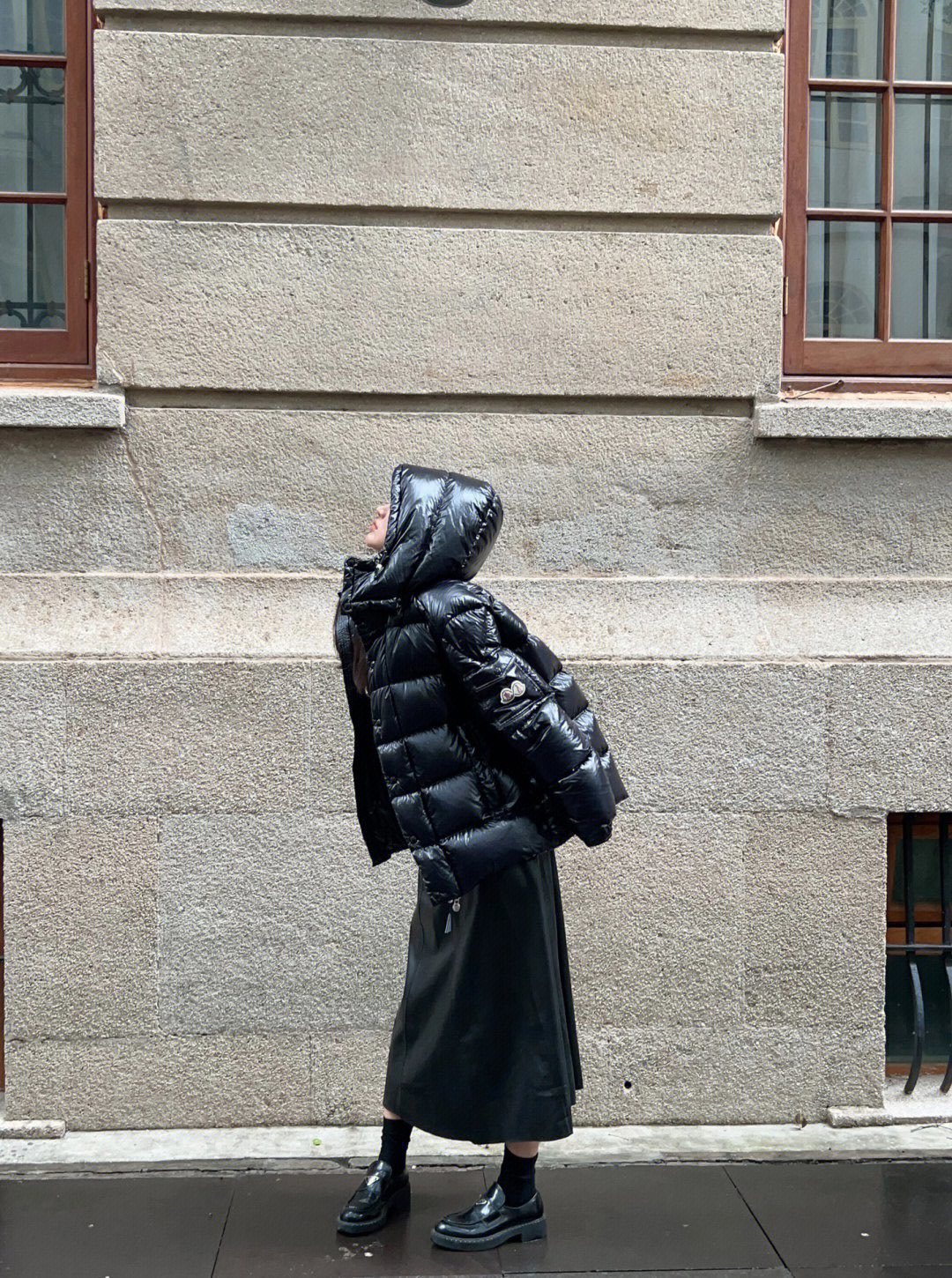 Moncler Maya 70 High-Shine Hooded Puffer Coat