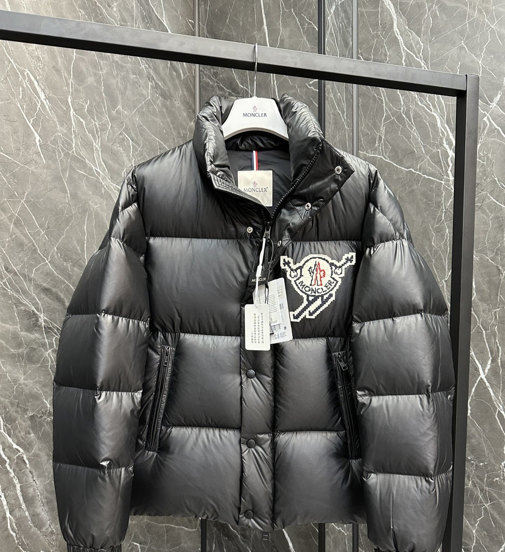 Moncler Pixel Ski Cartoon Patch Puffer Coat