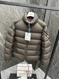 Moncler Tricolor-Trim Puffer Coat