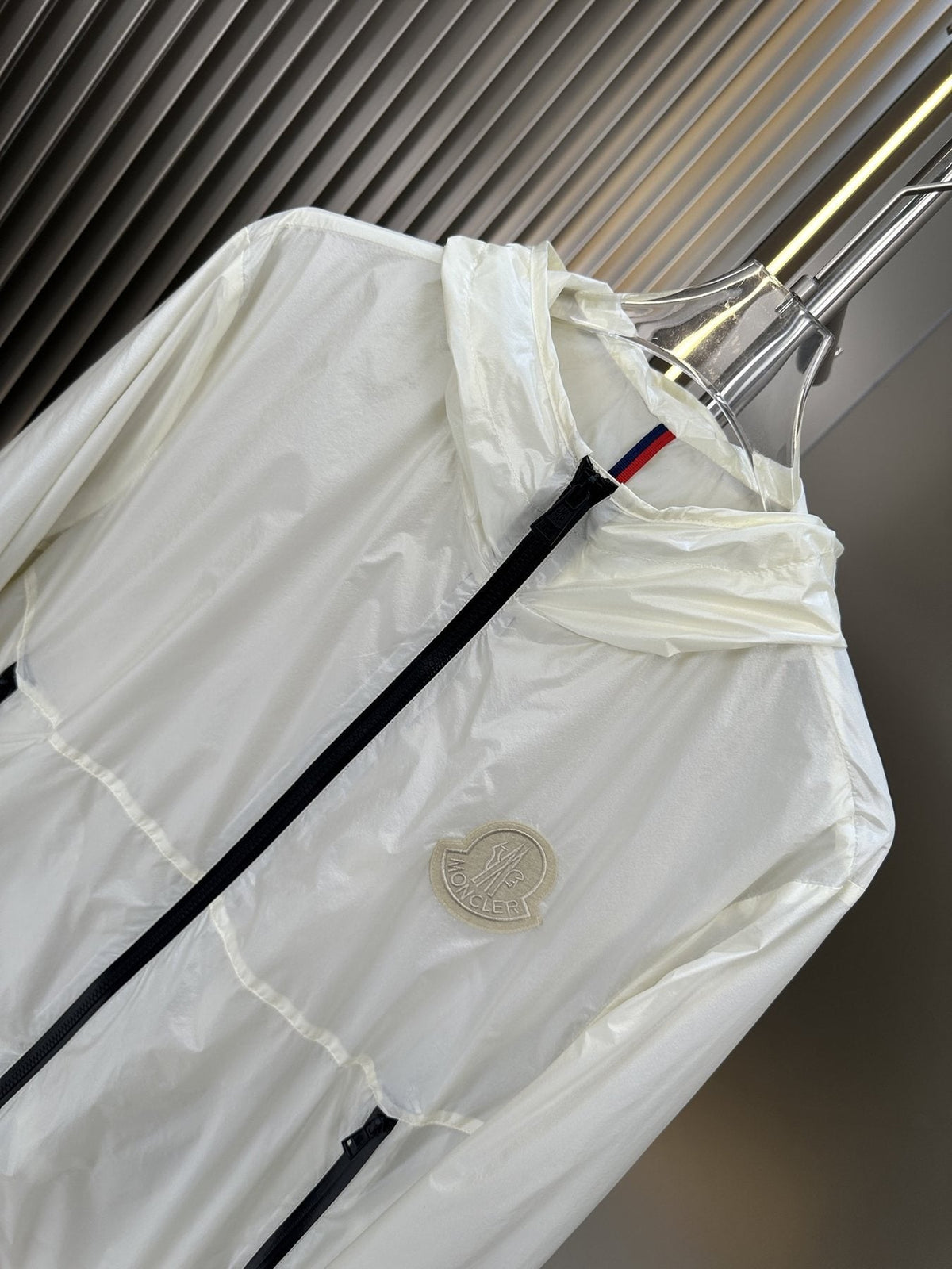 Moncler Hooded Chest Badge Windbreaker