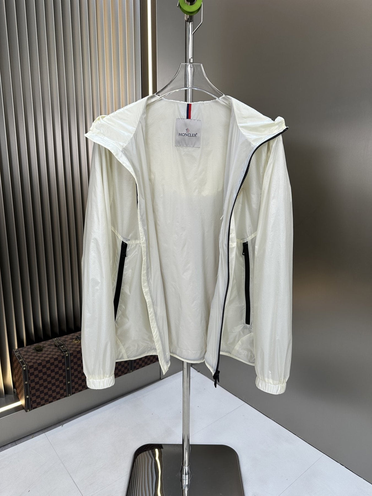 Moncler Hooded Chest Badge Windbreaker