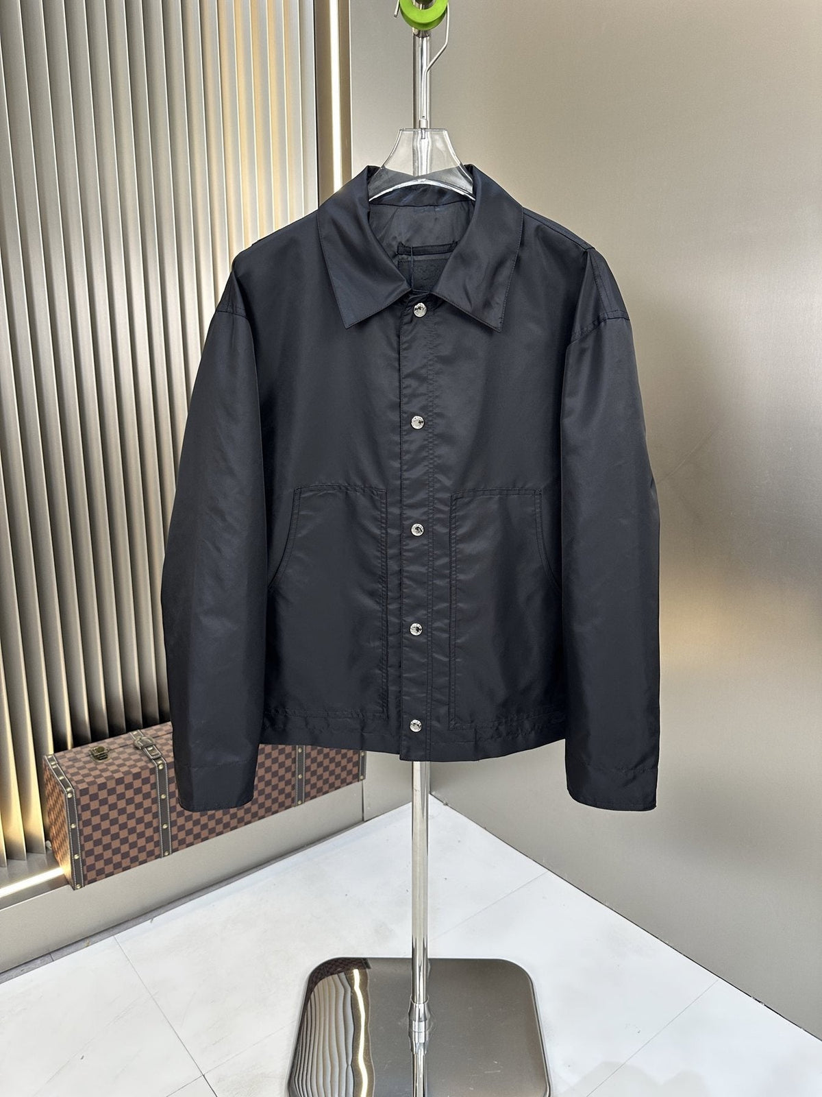 Prada Collared Button-Front Jacket