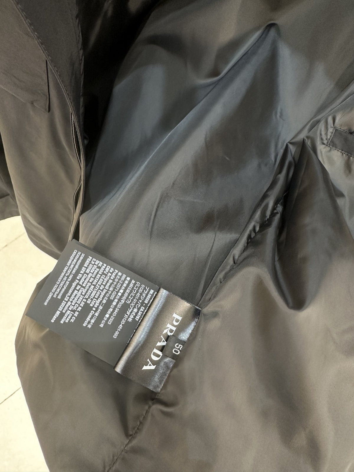 Prada Black Hooded Utility Jacket