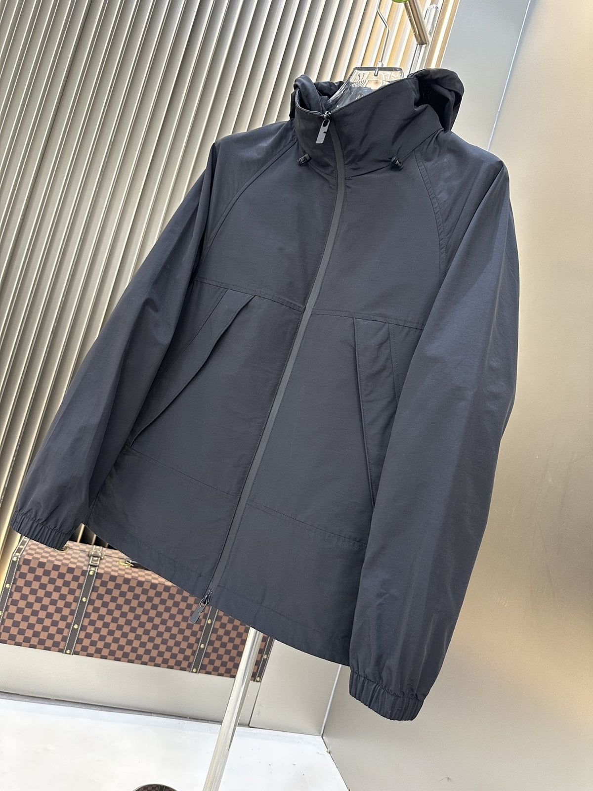 Burberry Hooded Zip-Front Jacket