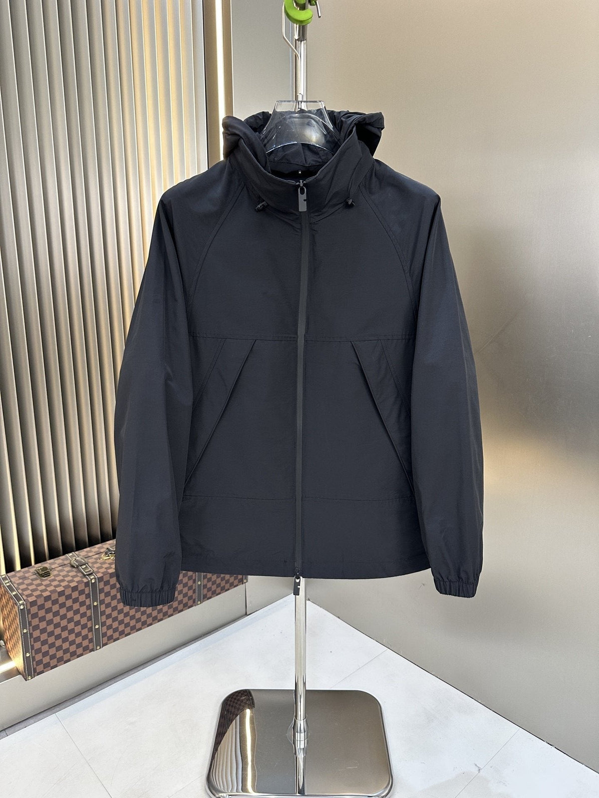 Burberry Hooded Zip-Front Jacket