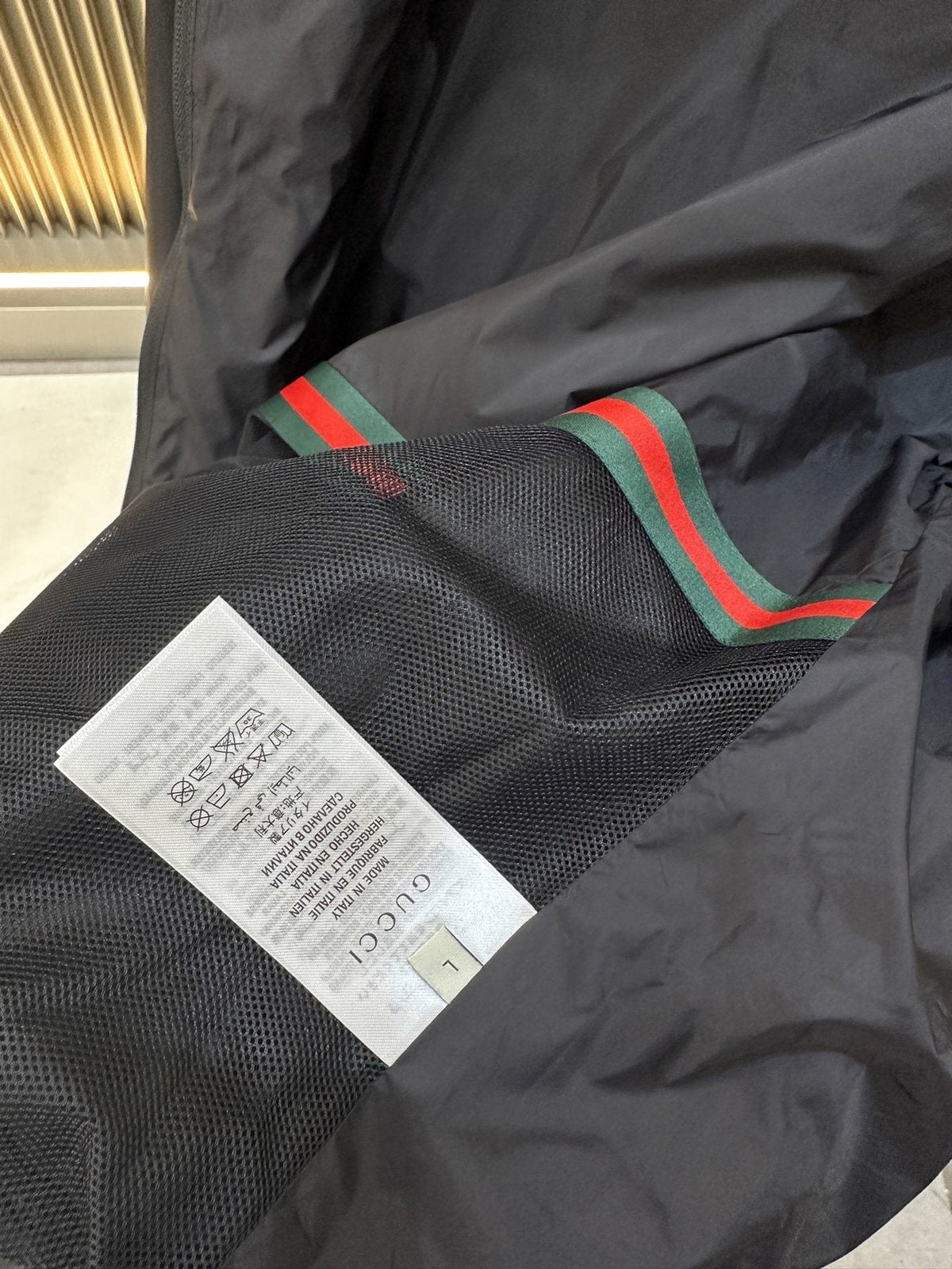 Gucci Chest Stripe Zip-Front Jacket