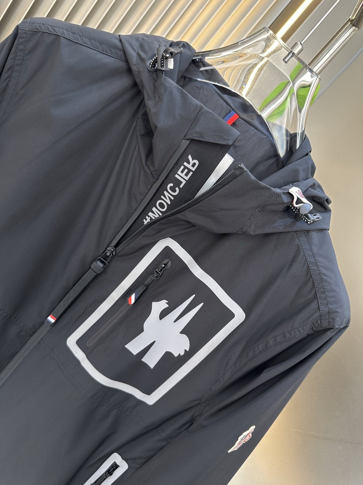 Moncler Hooded Graphic Zip Jacket