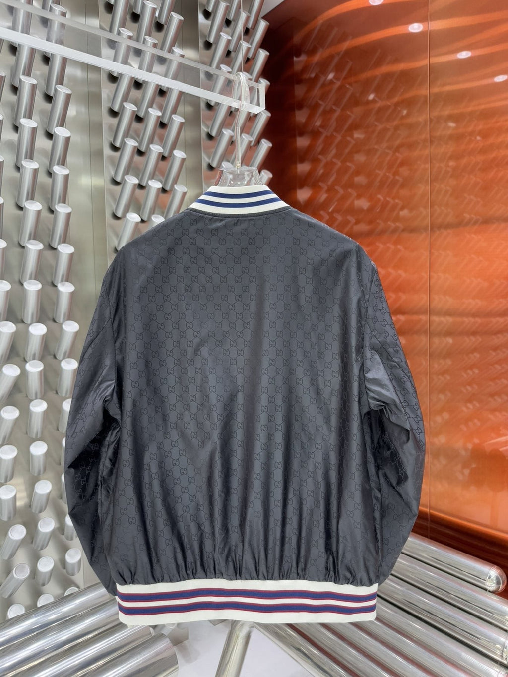 Gucci Allover Monogram Bomber Jacket