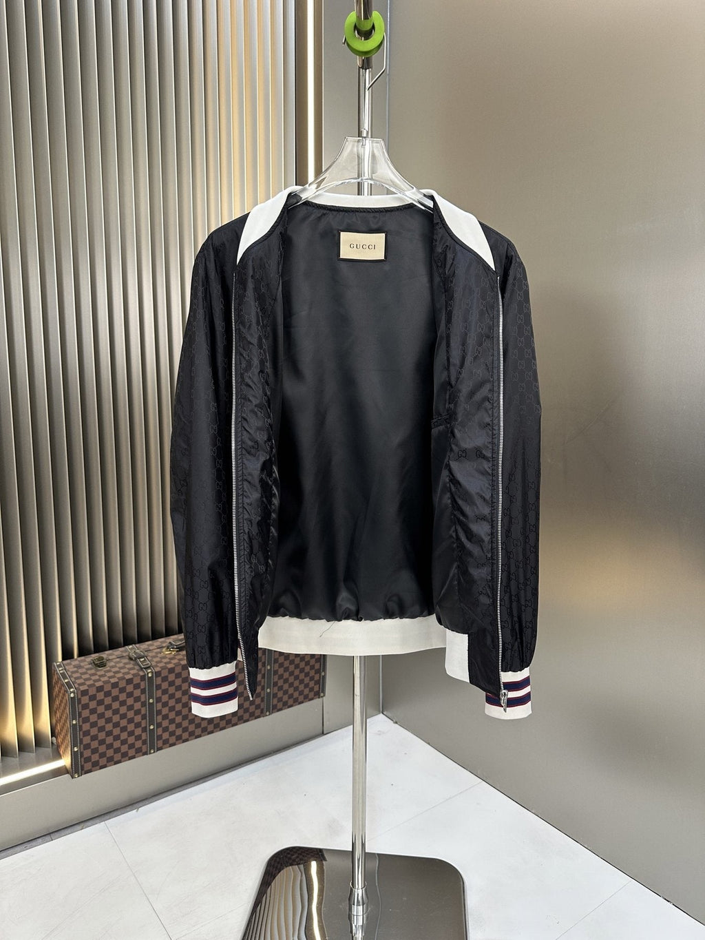 Gucci Allover Monogram Bomber Jacket