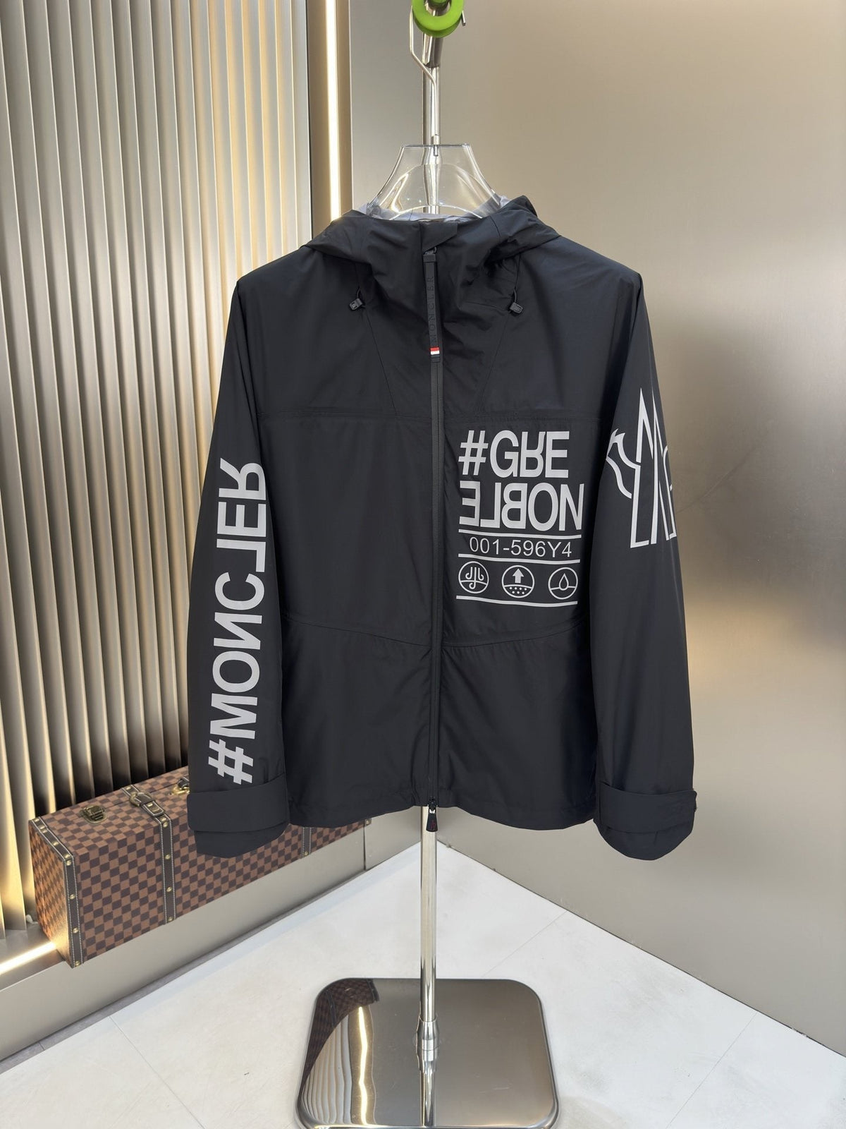 Moncler Hooded Graphic Zip Jacket