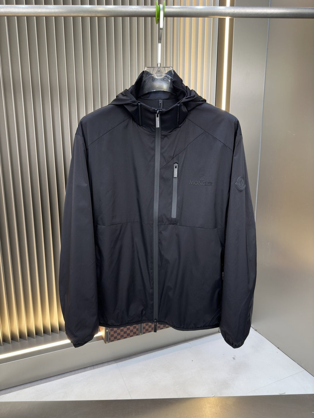 Moncler Hooded Zip Jacket with Chest Pocket
