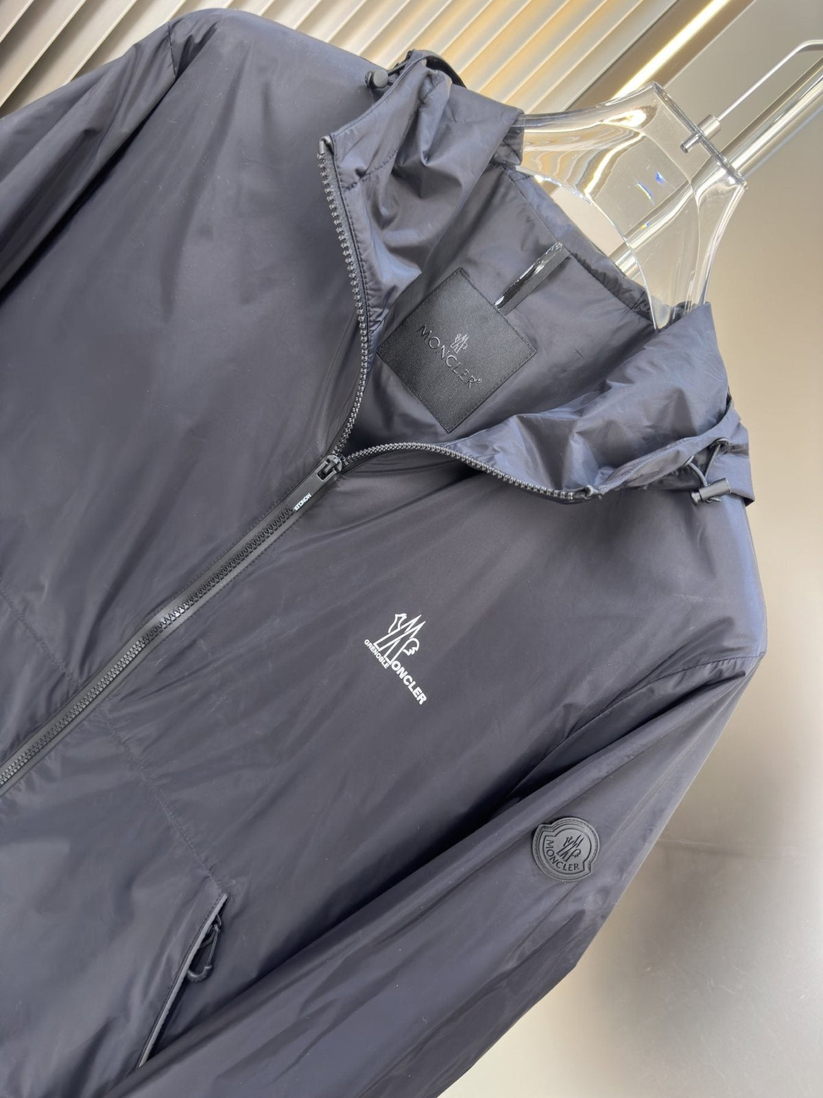Moncler Hooded Zip-Front Jacket