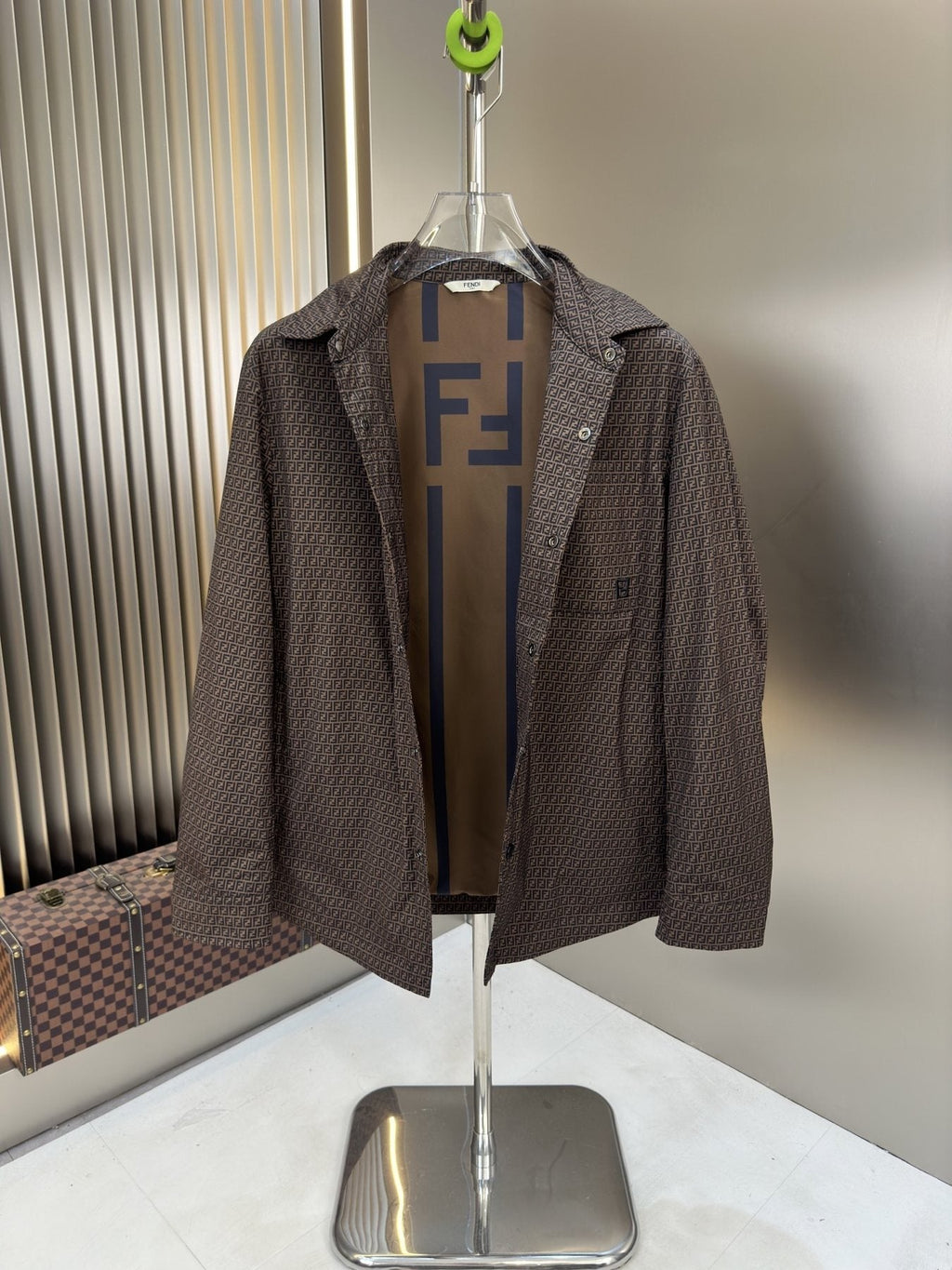 Fendi Geometric Pattern Shirt Jacket