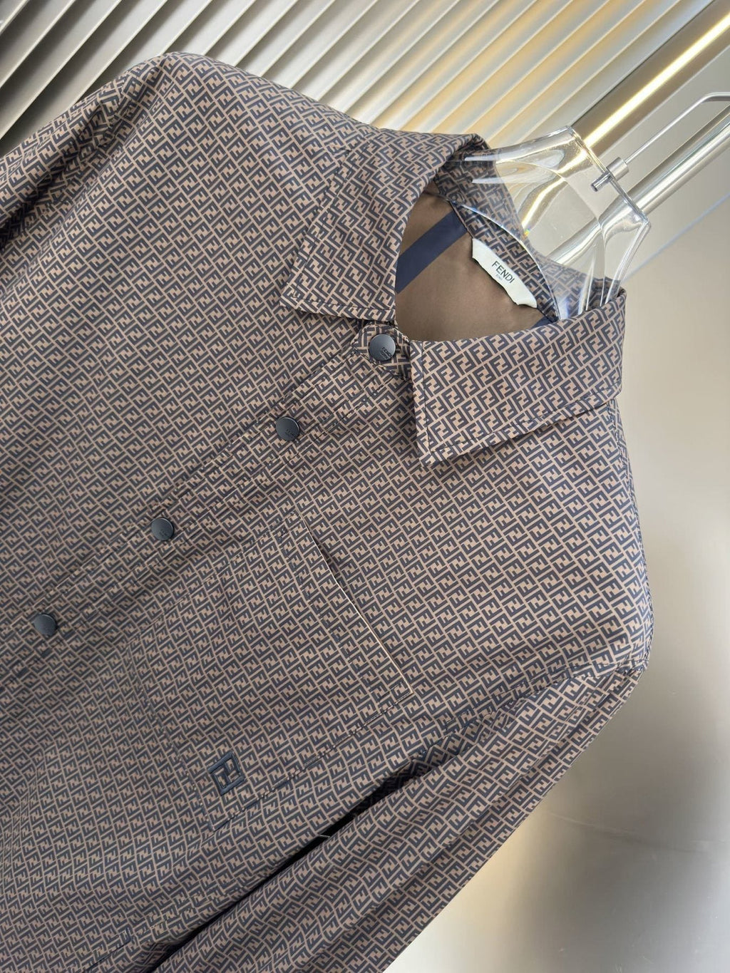 Fendi Geometric Pattern Shirt Jacket