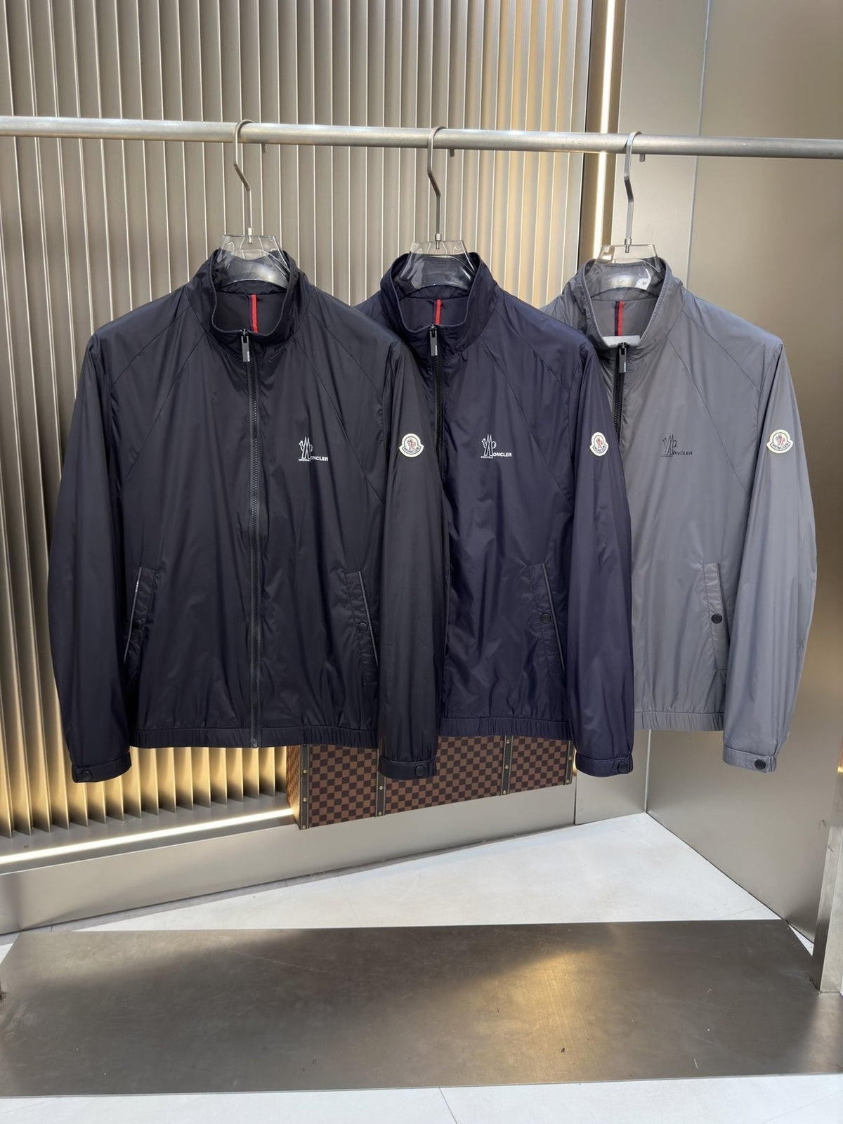 Moncler Lightweight Stand-Collar Zip Jacket