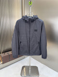 Fendi Micro-Pattern Hooded Zip Jacket