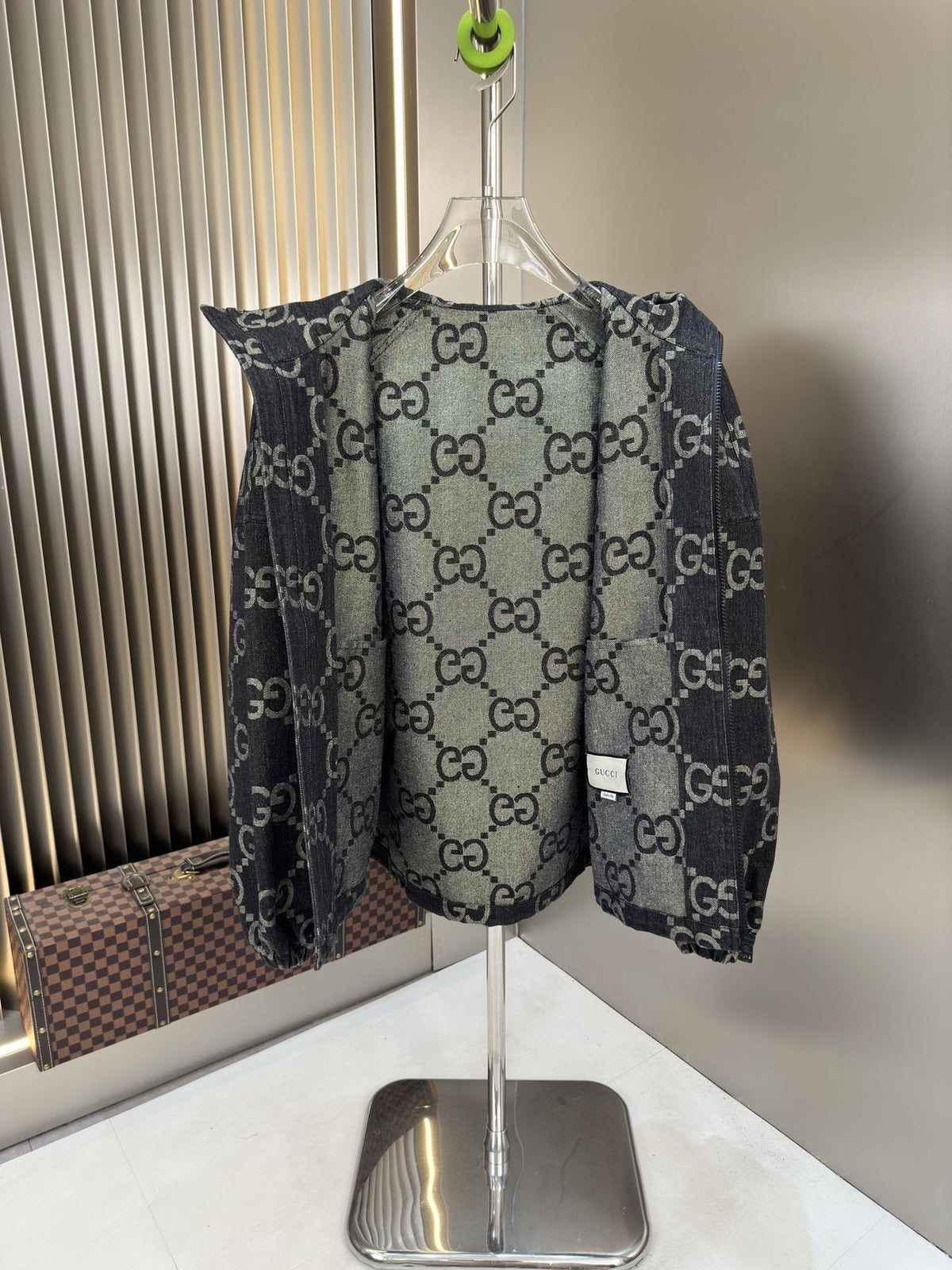 Gucci All-Over Monogram Hooded Zip Jacket