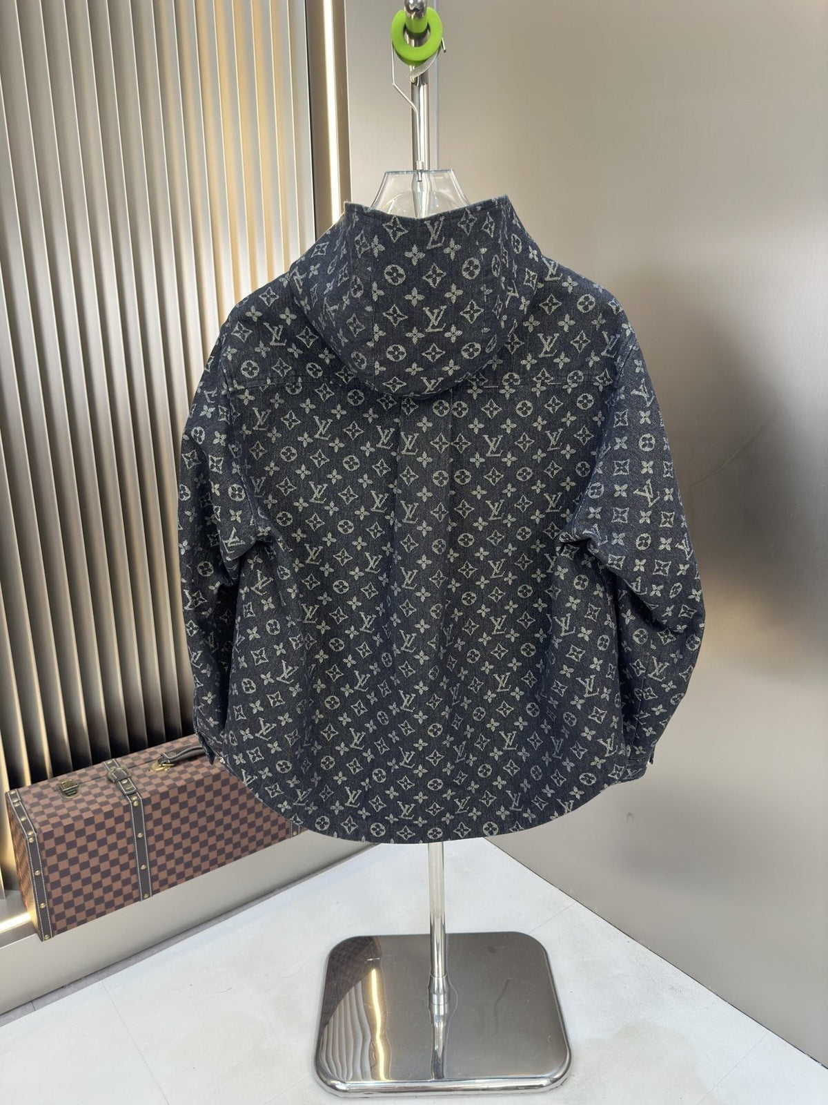 LV Allover Pattern Hooded Jacket