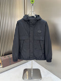 Burberry Black Hooded Zip-Front Jacket