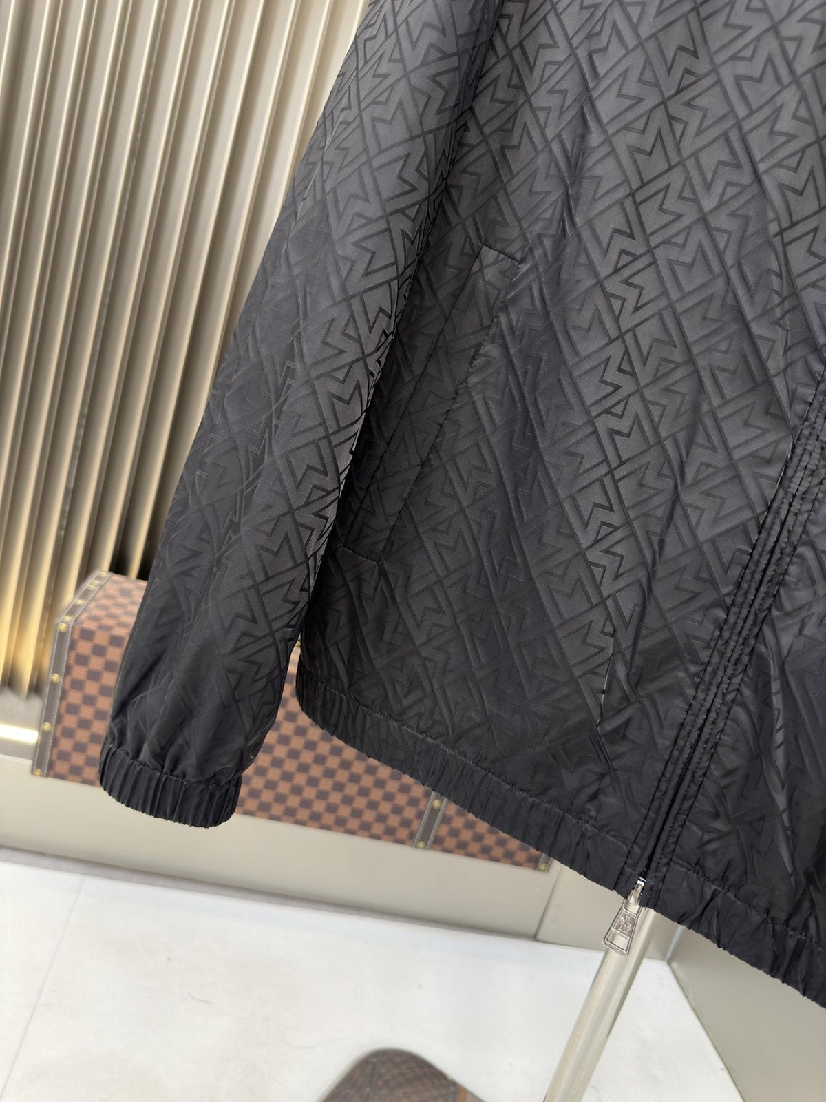 Moncler Reversible Geometric-Quilt Zip Jacket
