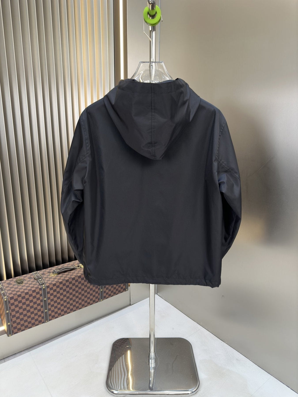 Louis Vuitton Black Monogram Panel Hooded Zip Jacket