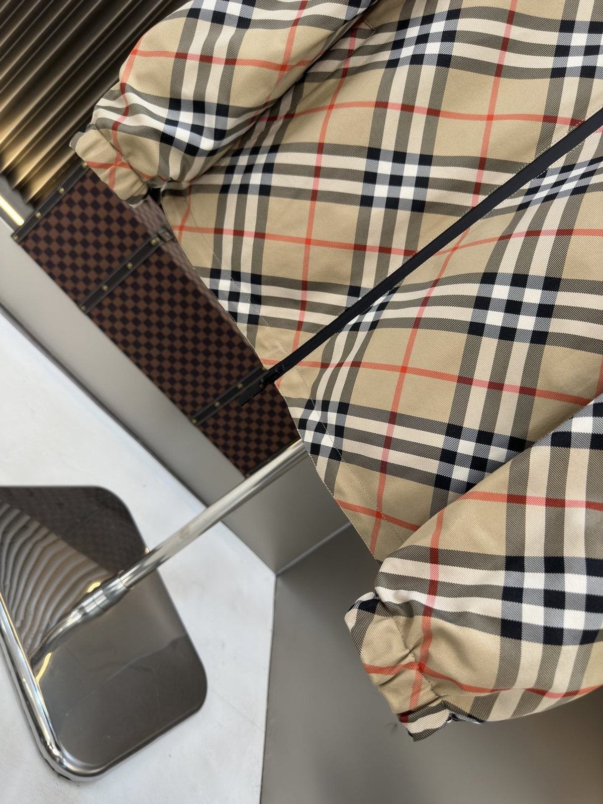 Burberry Reversible Check Hooded Jacket