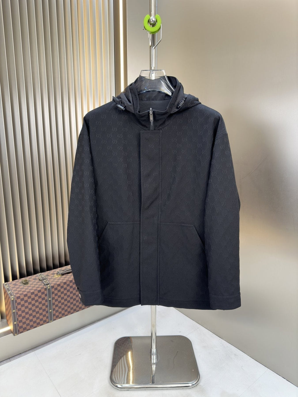 Gucci Reversible Tonal Monogram Hooded Jacket