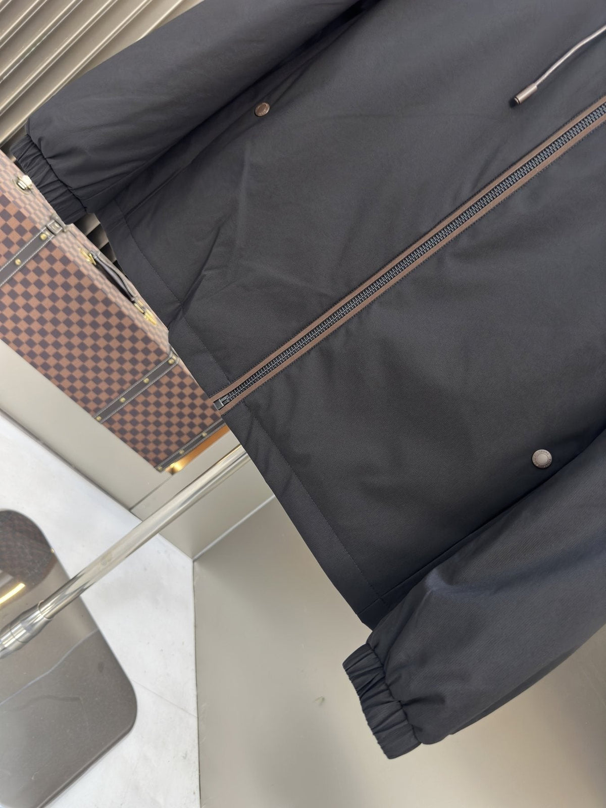 Zegna Hooded Asymmetric-Zip Jacket